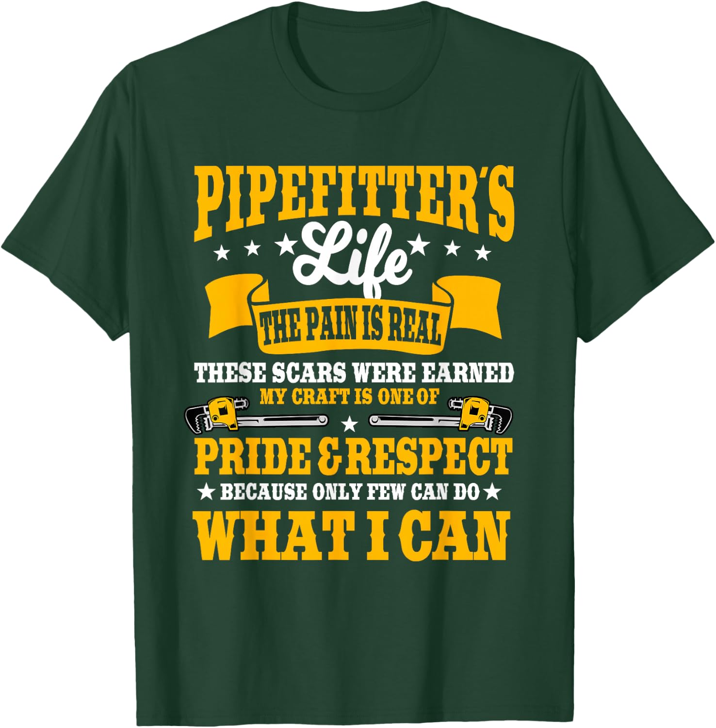 Pipefitter Steamfitter Tradesman Plumber Piping System T-Shirt - T-Shirt | Forest