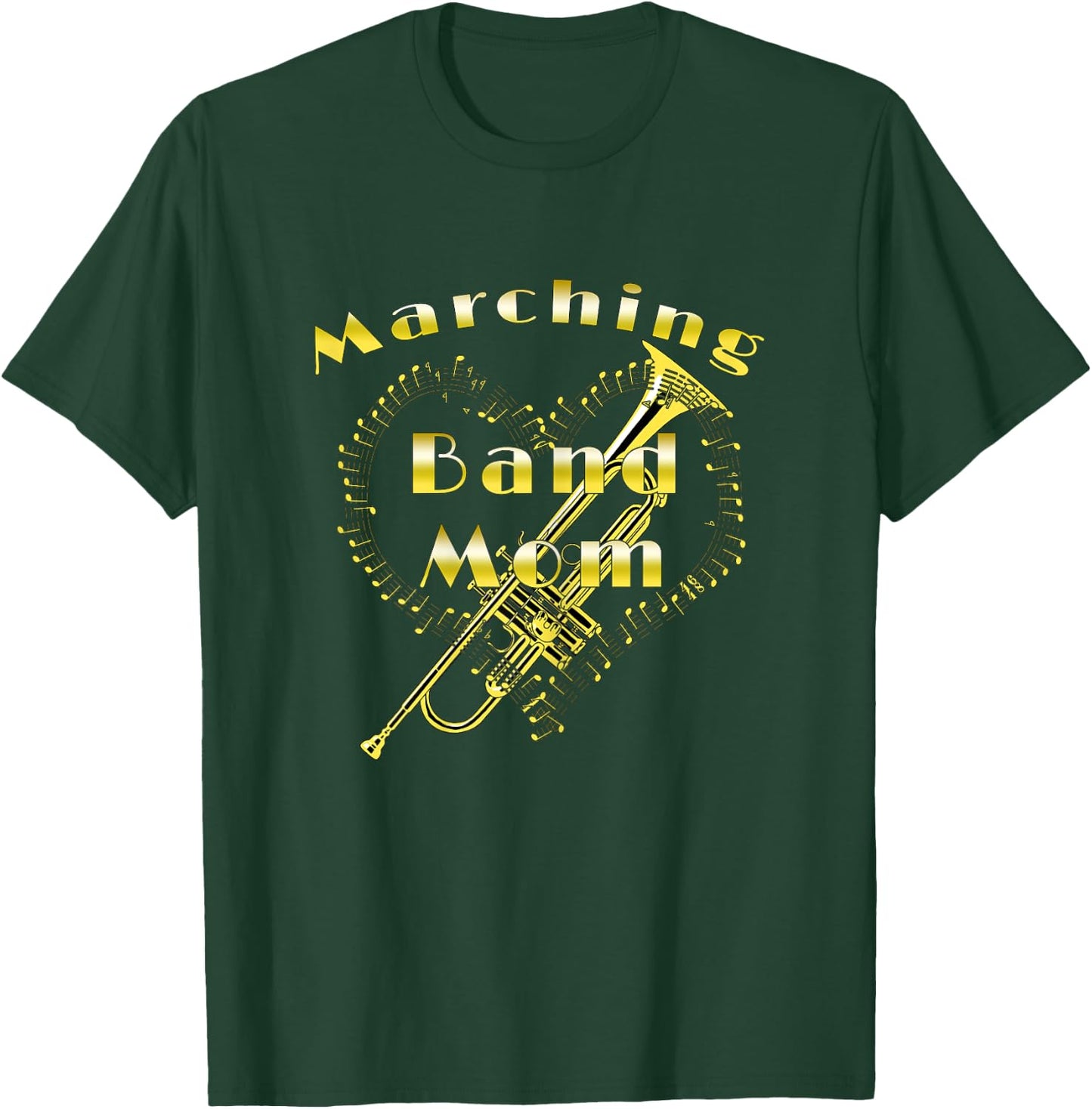 Marching Band Mom Trumpet Player T-Shirt - T-Shirt | Forest