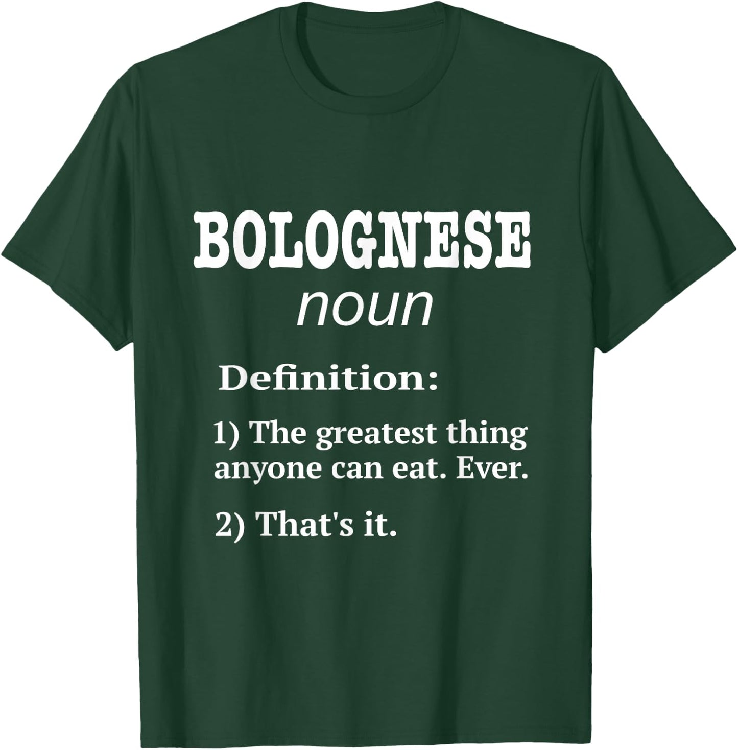 Retro Bolognese Design. Funny Bolognese Fan Fake Definition T-Shirt - T-Shirt | Forest