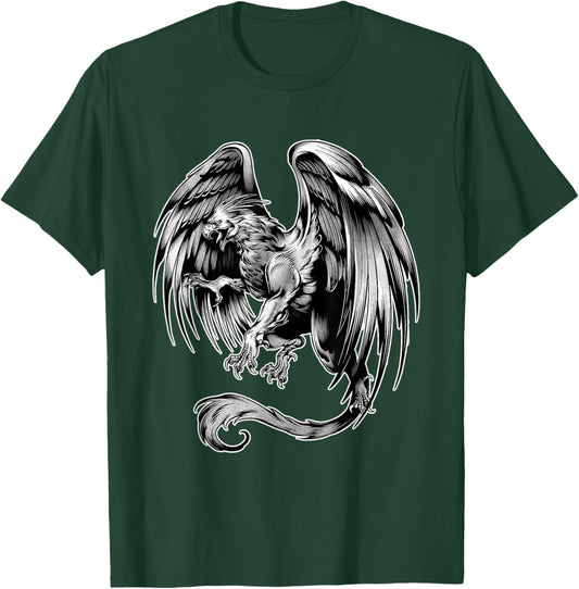 Griffin Mythological Creature Bird Lion Gryphon Legend T-Shirt - T-Shirt | Forest