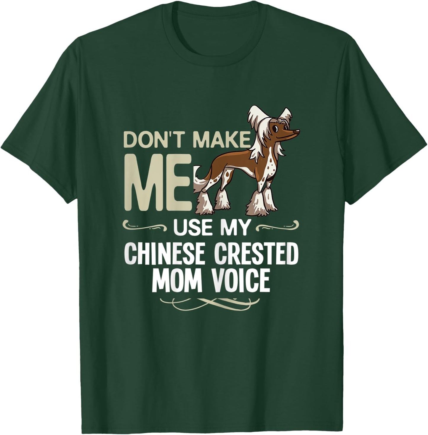 Chinese Crested Powderpuff Dog Gift Puppies Owner Lover Women Kids T-Shirt - T-Shirt | Forest