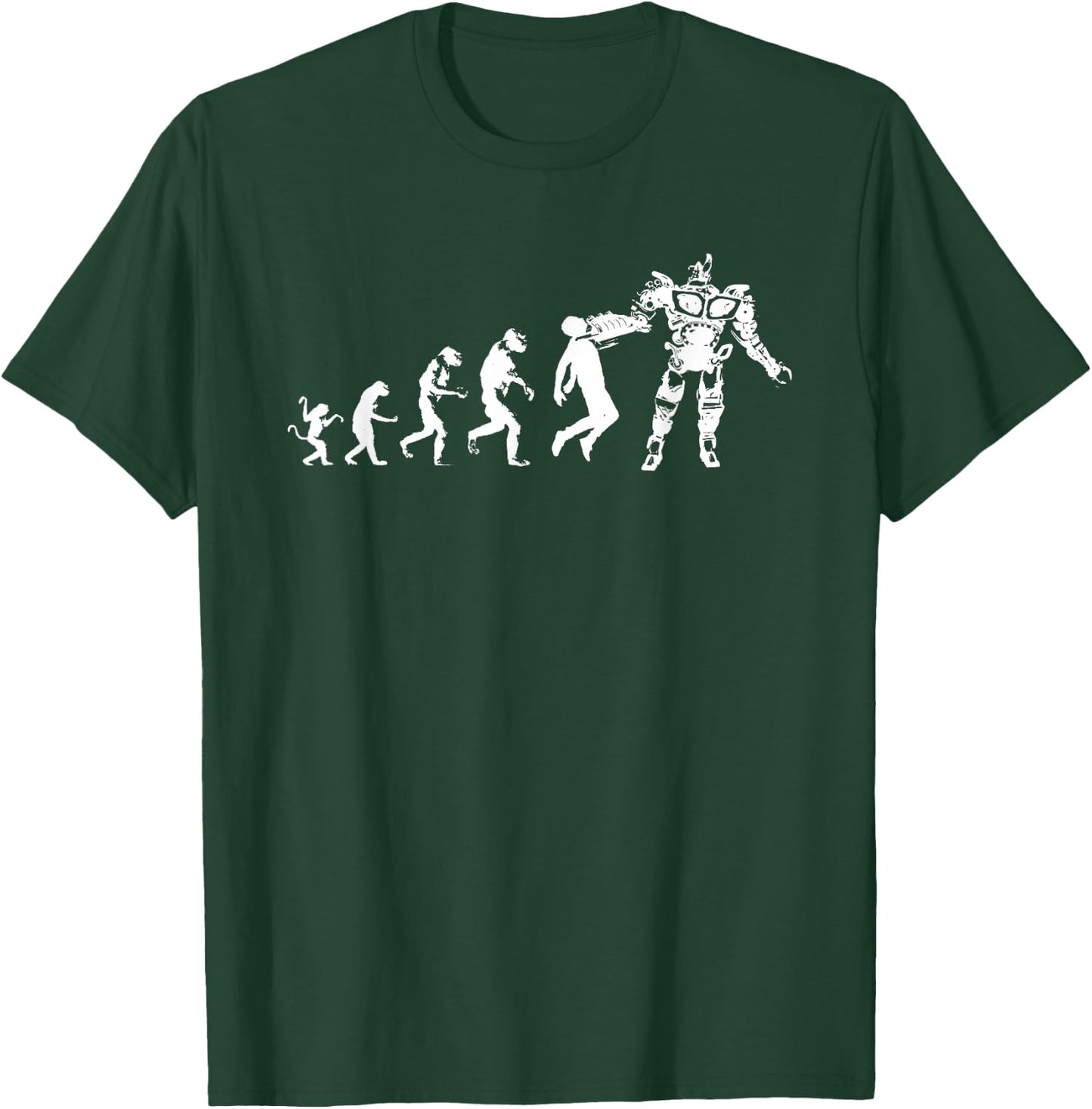 Funny Robot Evolution, Artificial Intelligence, AI T-Shirt - T-Shirt | Forest