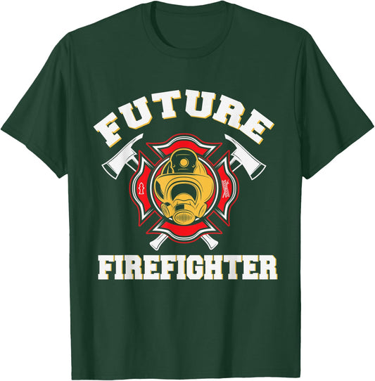 Future Firefighter Fireman Firefighter Day Gift T-Shirt - T-Shirt | Forest