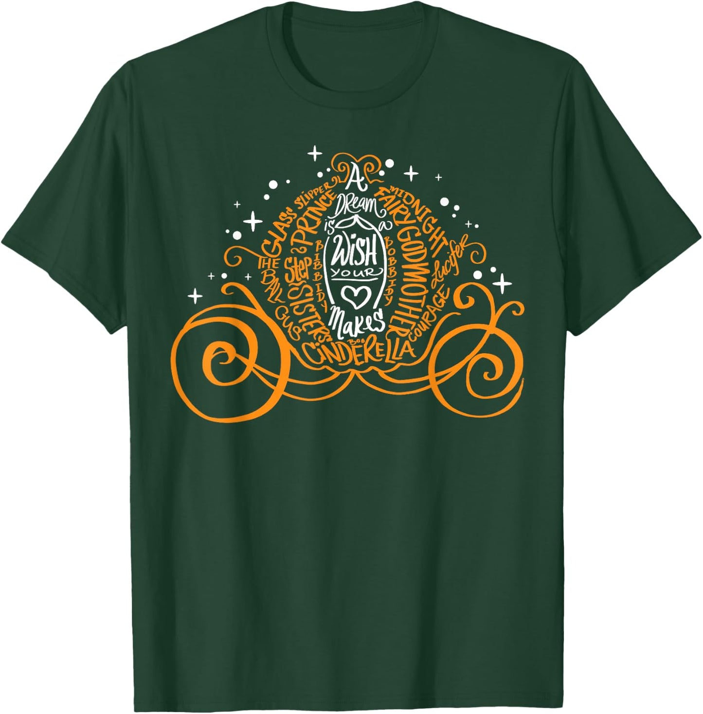 Disney Cinderella A Dream is A Wish Halloween Pumpkin Coach T-Shirt - T-Shirt | Forest