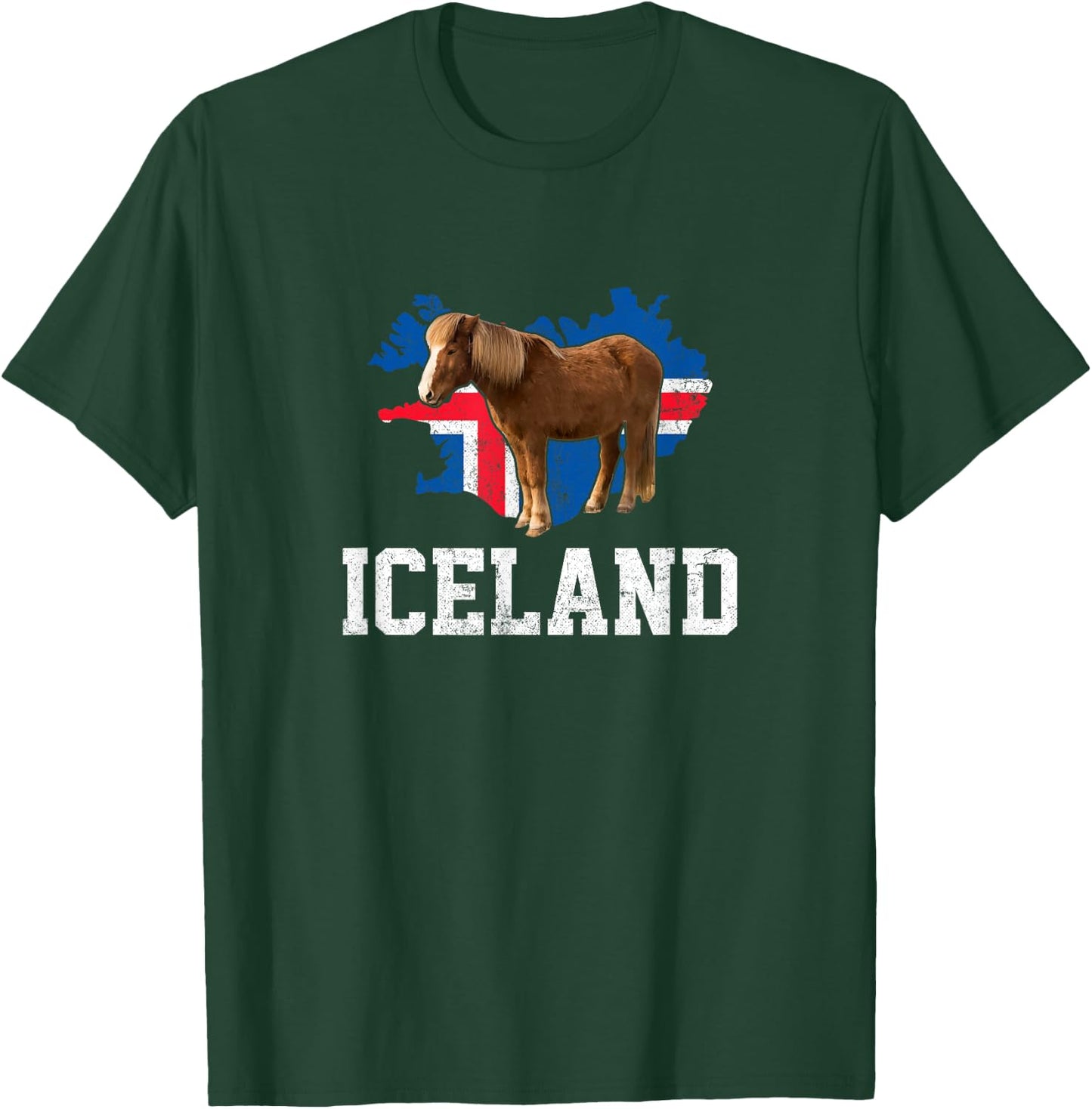 Icelandic horse,flag icelandic horse T-Shirt - T-Shirt | Forest