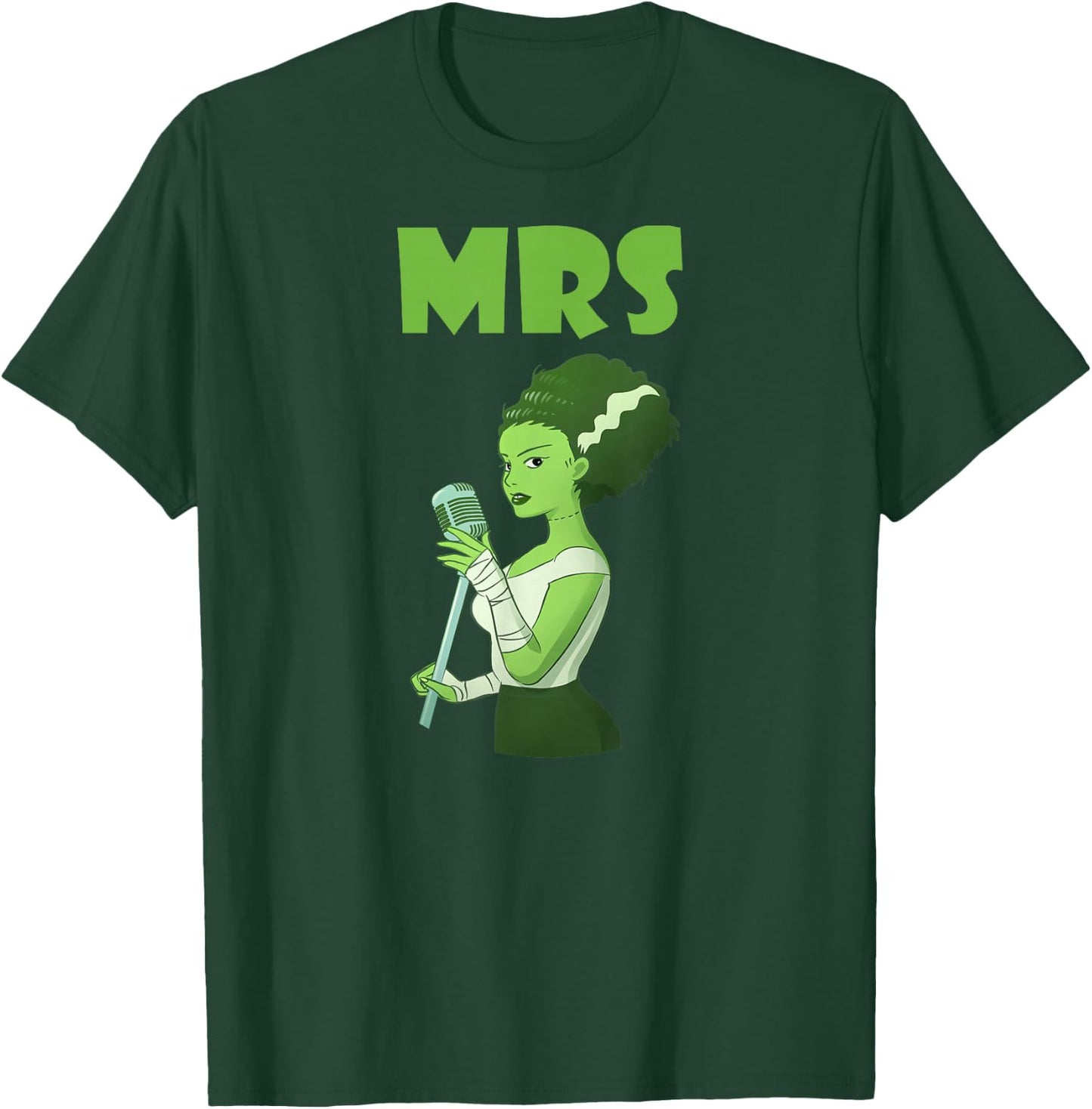 Halloween Bride of Frankenstein Matching Easy Couple T-Shirt - T-Shirt | Forest