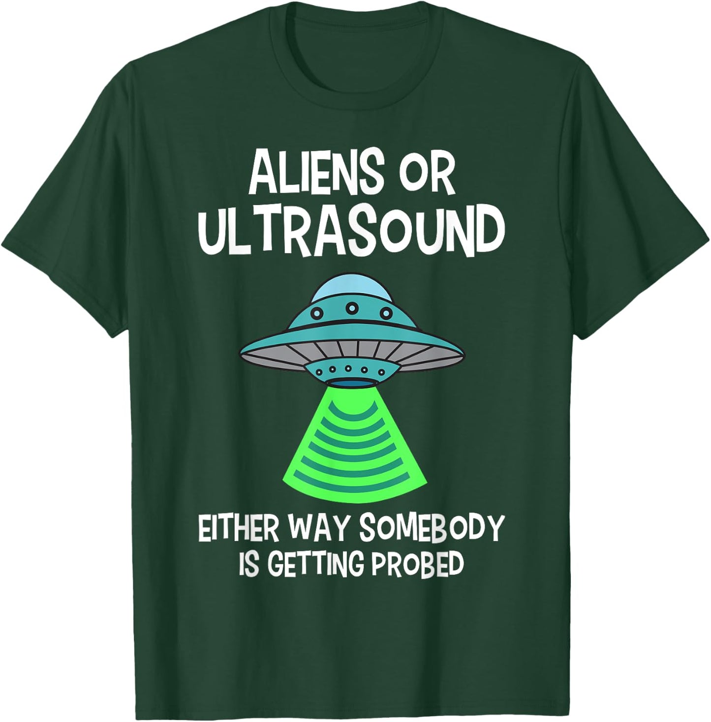 Ultrasound Tech Alien Apparel -Adults Black Small Classic Fit Short Sleeve Medical Ultrasound Themed Shirts T-Shirt - T-Shirt | Forest