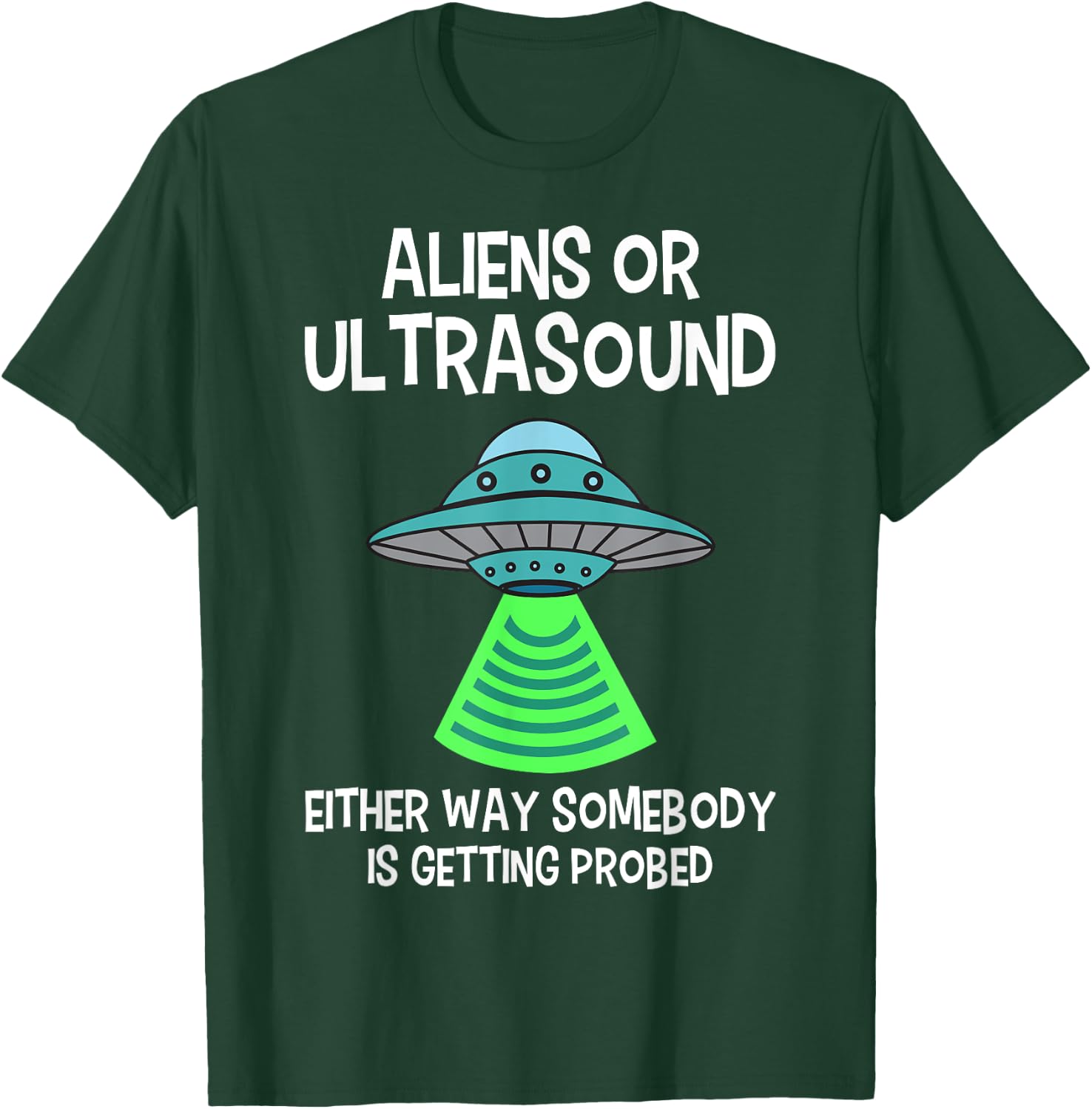 Ultrasound Tech Alien Apparel -Adults Black Small Classic Fit Short Sleeve Medical Ultrasound Themed Shirts T-Shirt - T-Shirt | Forest