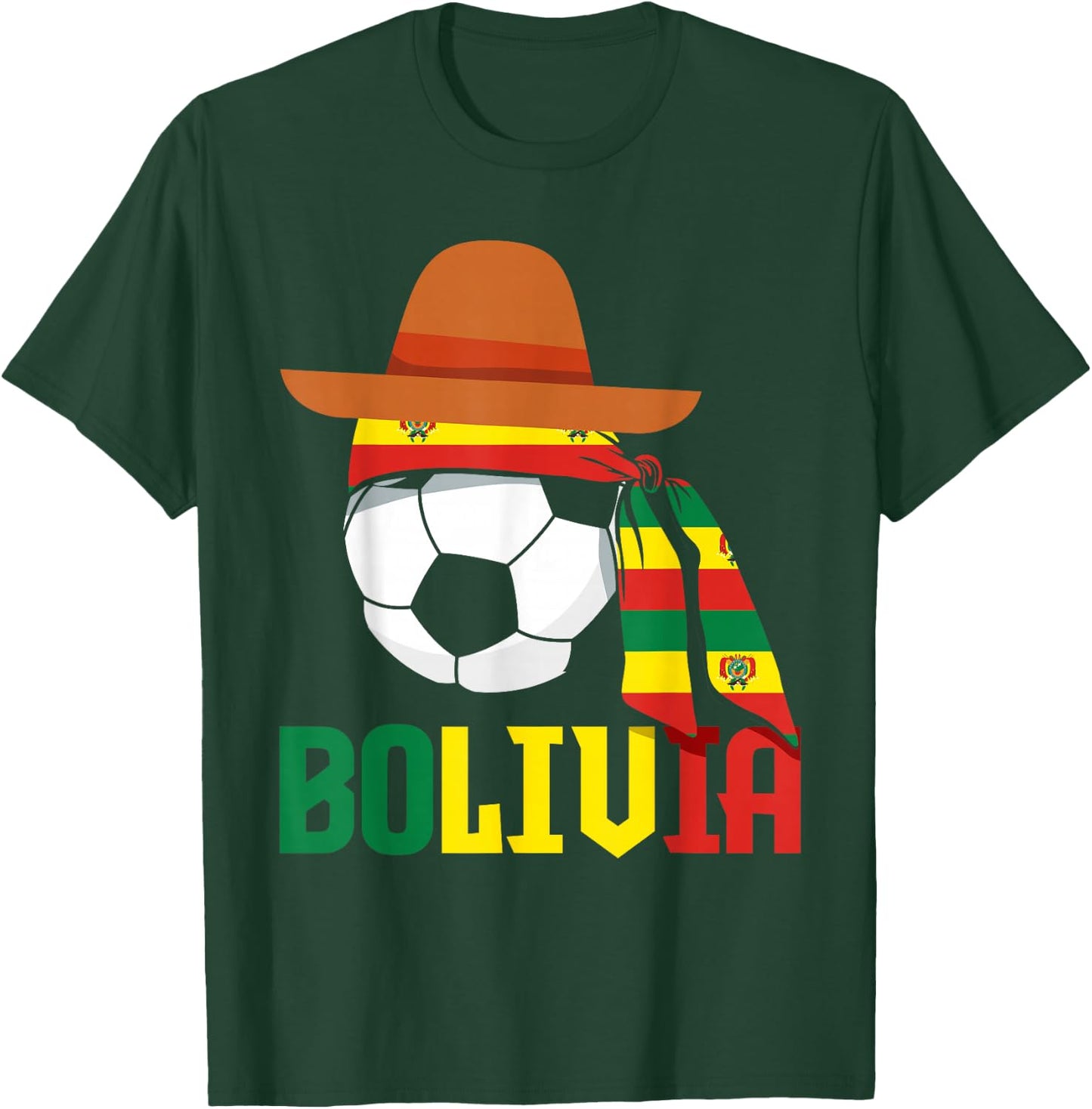 Bolivia Bolivian Soccer T-Shirt - T-Shirt | Forest