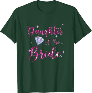 Daughter of The Bride Cool Pink Bridal Party Wedding Ring T-Shirt - T-Shirt | Forest