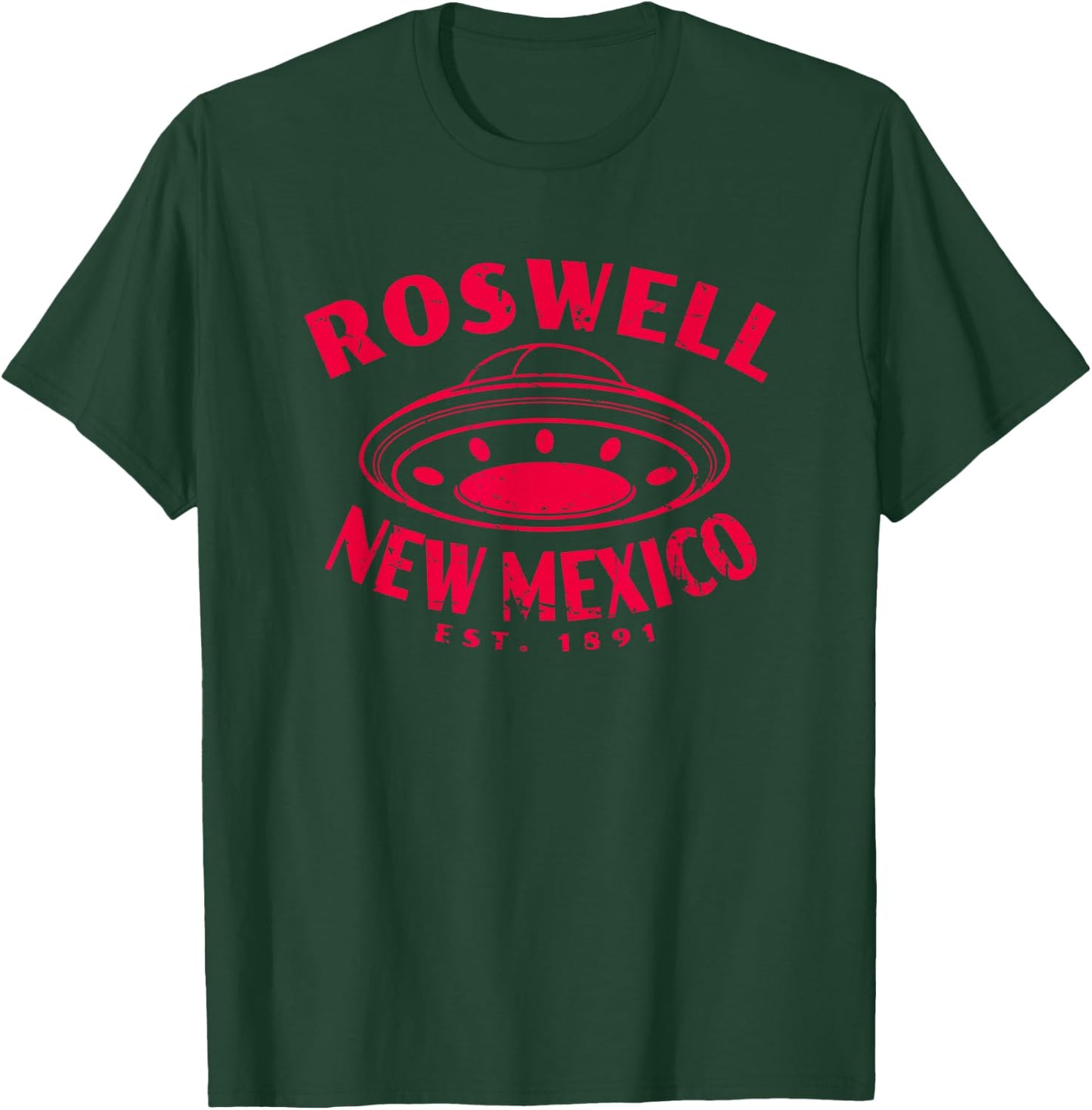 Vintage Roswell New Mexico UFO Road Trip City Souvenir T-Shirt - T-Shirt | Forest