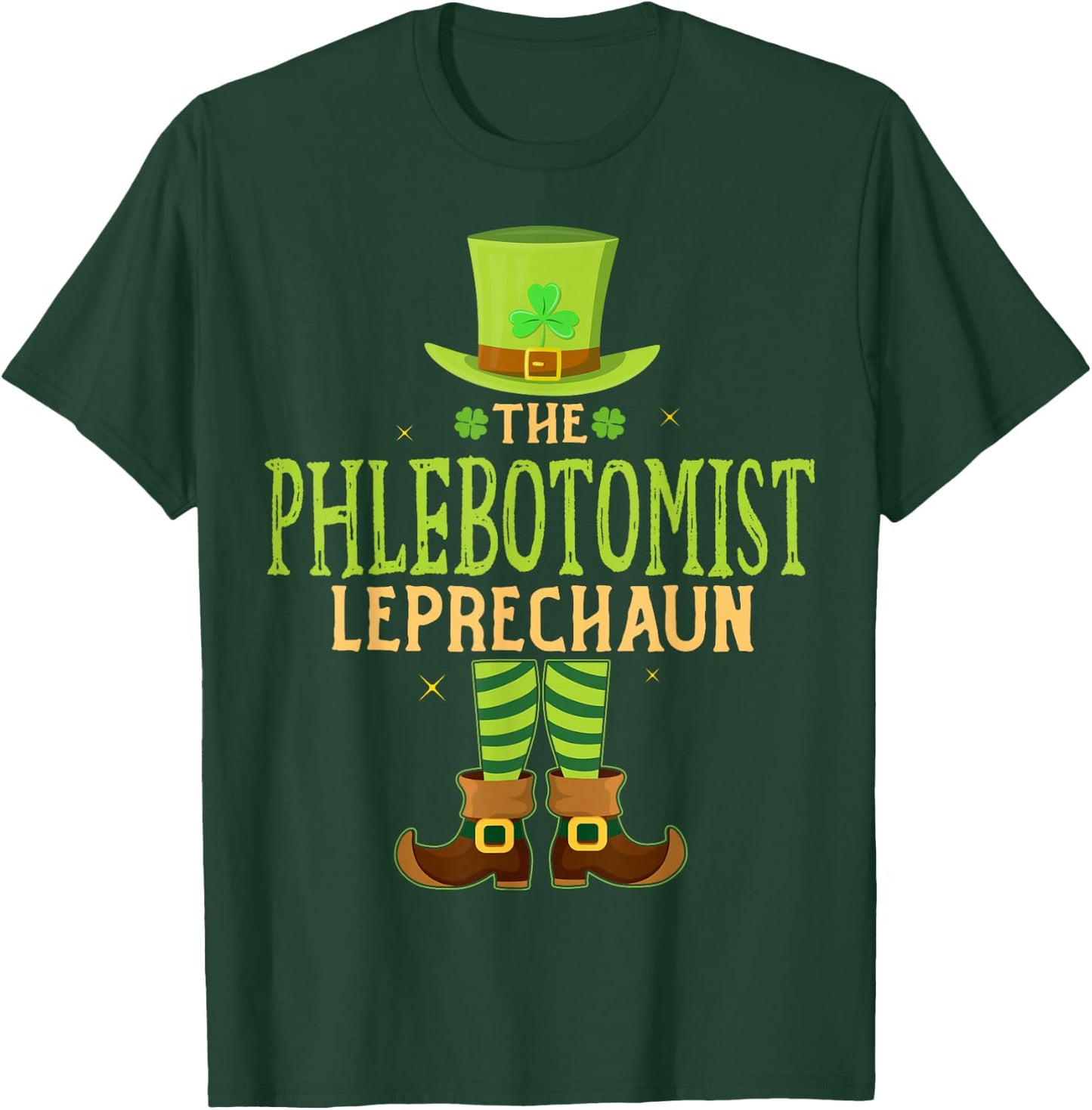 The Phlebotomist Leprechaun Funny Matching St Patricks Day T-Shirt - T-Shirt | Forest