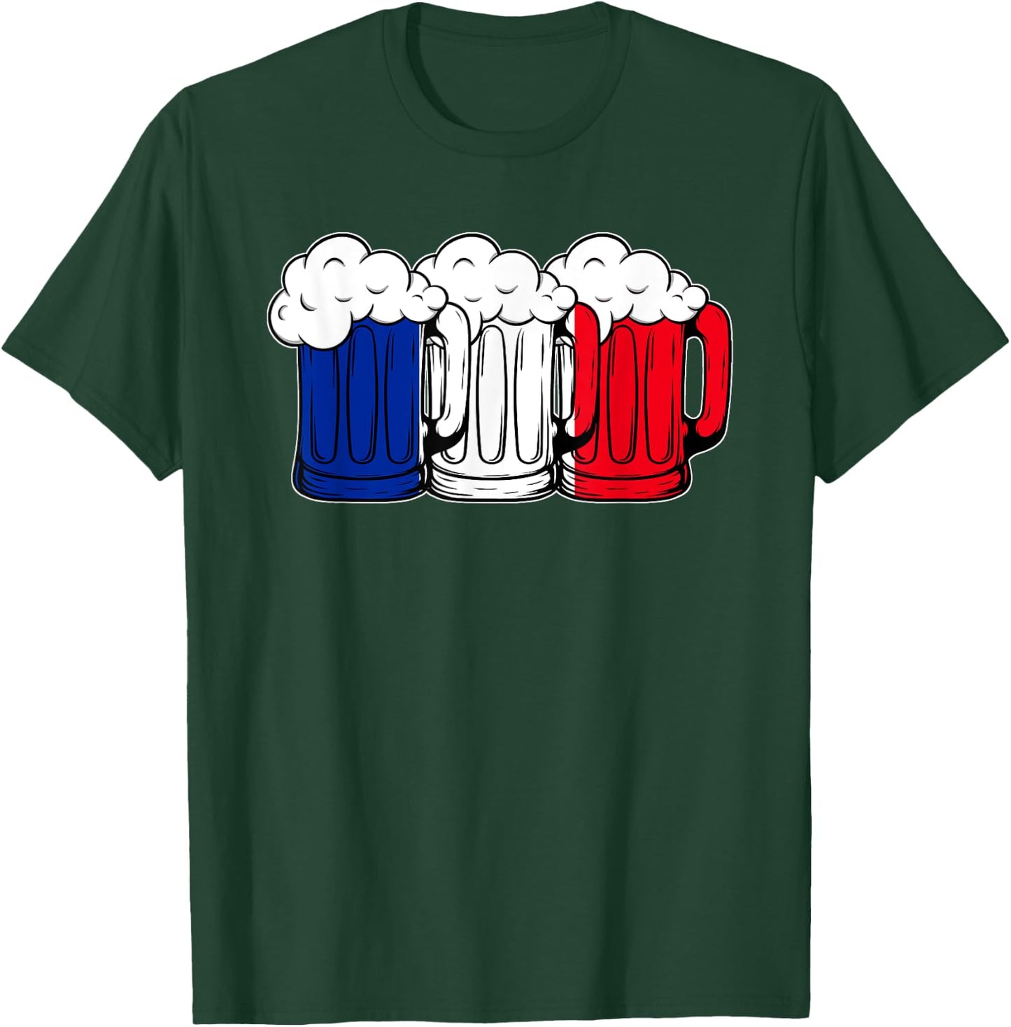 France Beer Drinking Team T-Shirt - T-Shirt | Forest