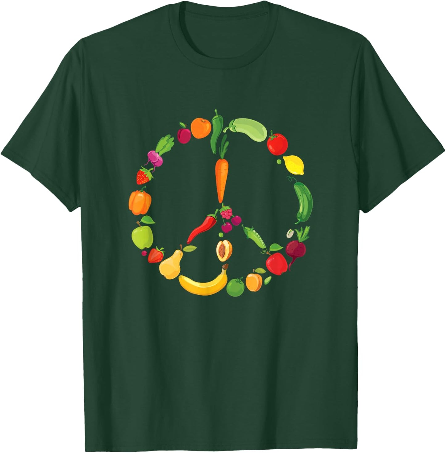Vegetables Fruits Vegan Kale Salad Veganism Vegan T-Shirt - T-Shirt | Forest