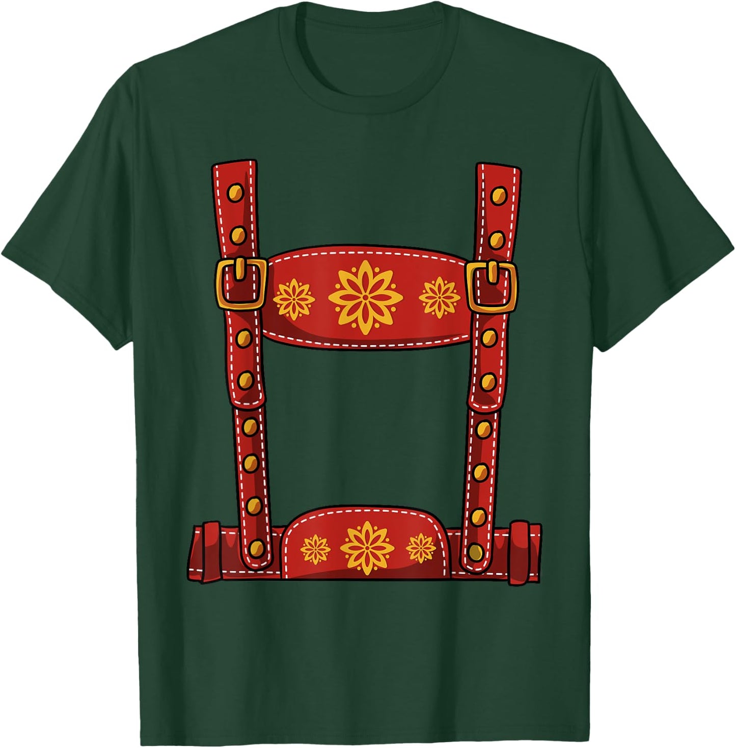Oktoberfest Halloween Costume - Lederhosen T-Shirt - T-Shirt | Forest
