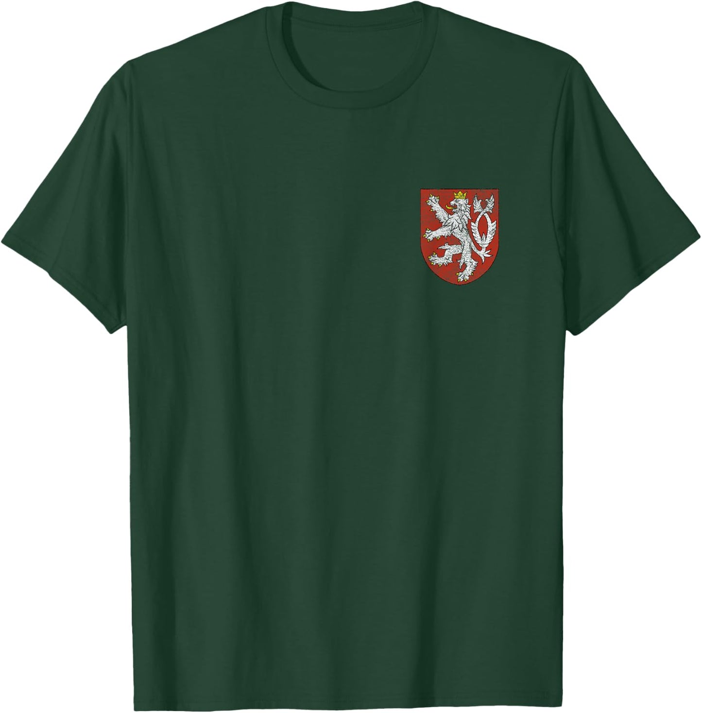 Czech Republic Coat of Arms Bohemia Flag Double Tailed Lion T-Shirt - T-Shirt | Forest