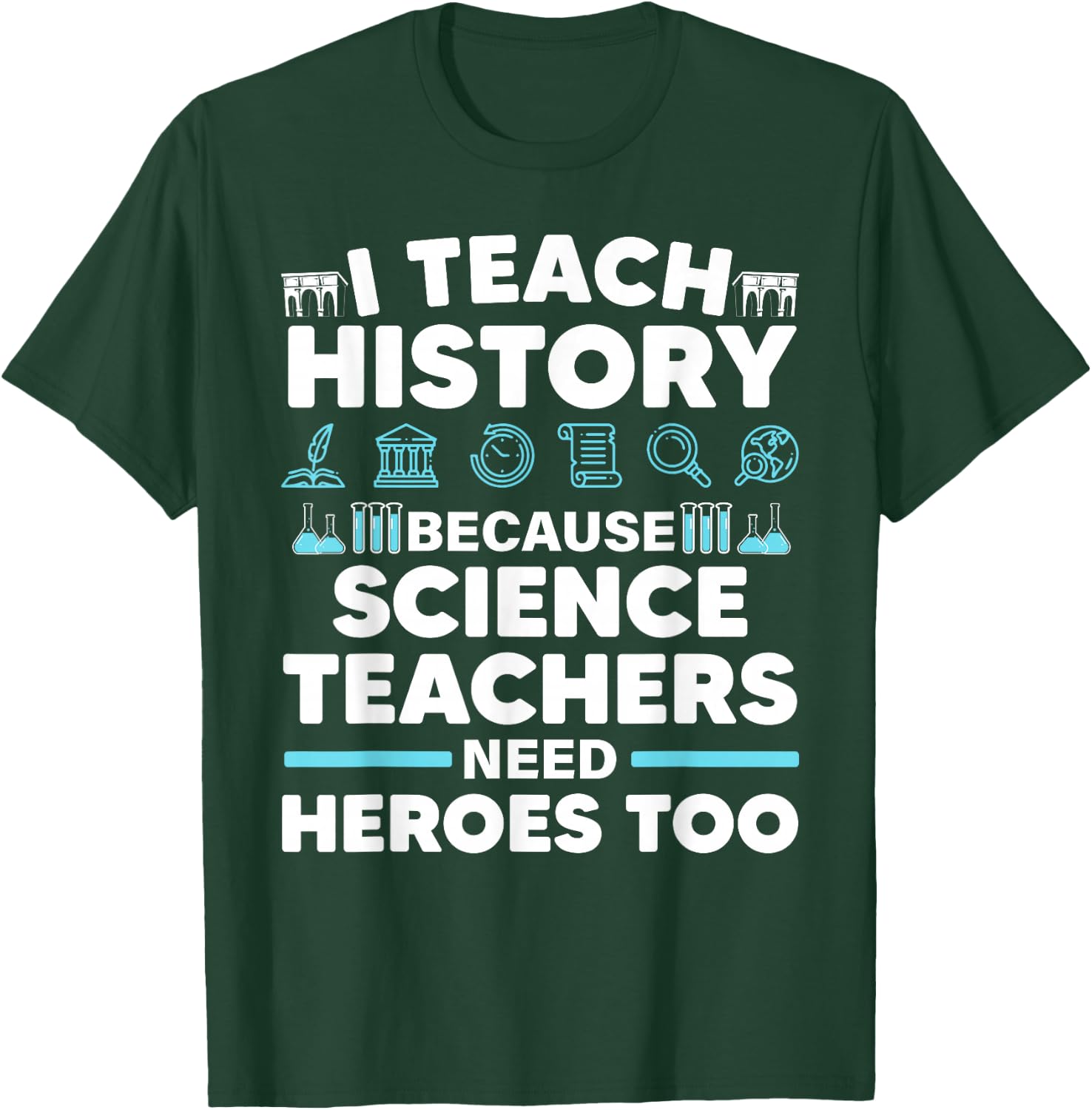 Cool History Teacher Women Teaching History Educator T-Shirt - T-Shirt | Forest