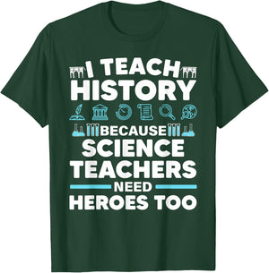 Cool History Teacher Women Teaching History Educator T-Shirt - T-Shirt | Forest