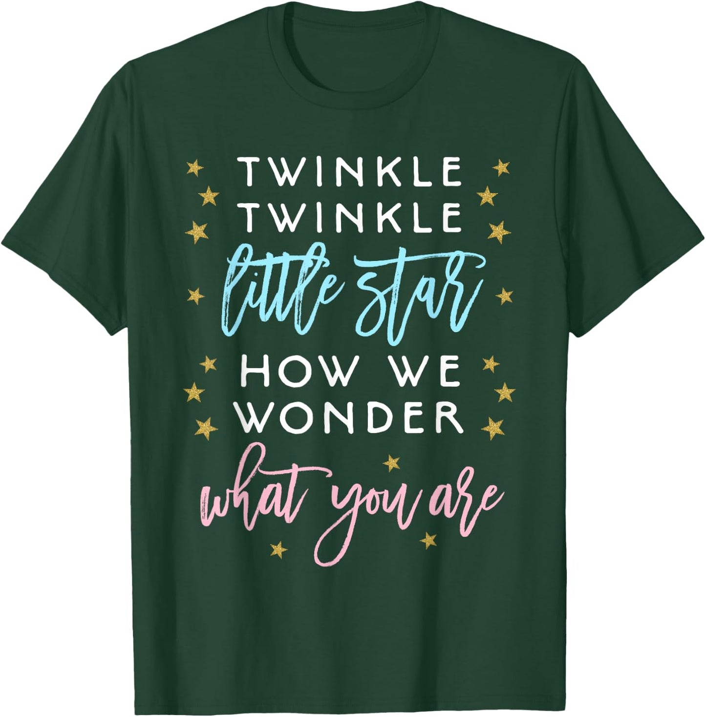 Twinkle Little Star Gender Reveal Shirt Baby Shower Gift T-Shirt - T-Shirt | Forest