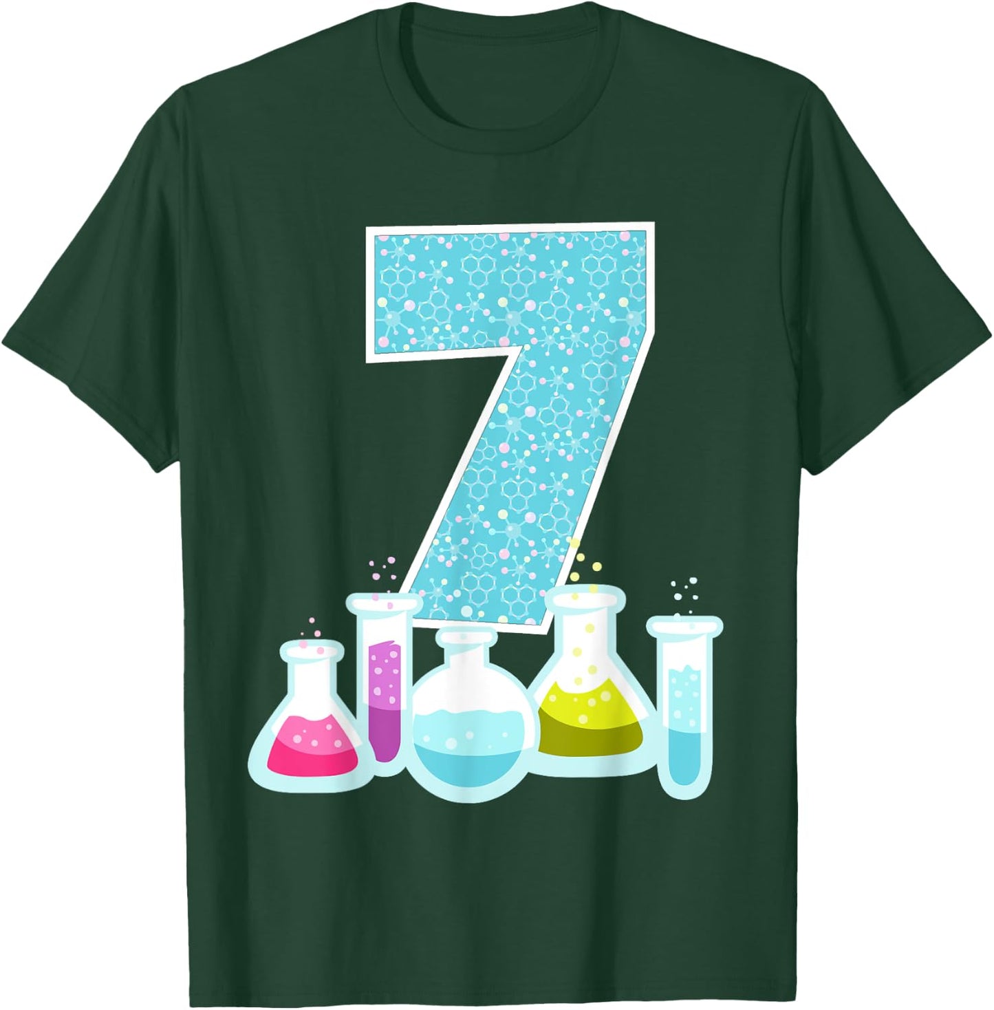 7th Birthday Science Theme Party Science Experiments Science T-Shirt - T-Shirt | Forest