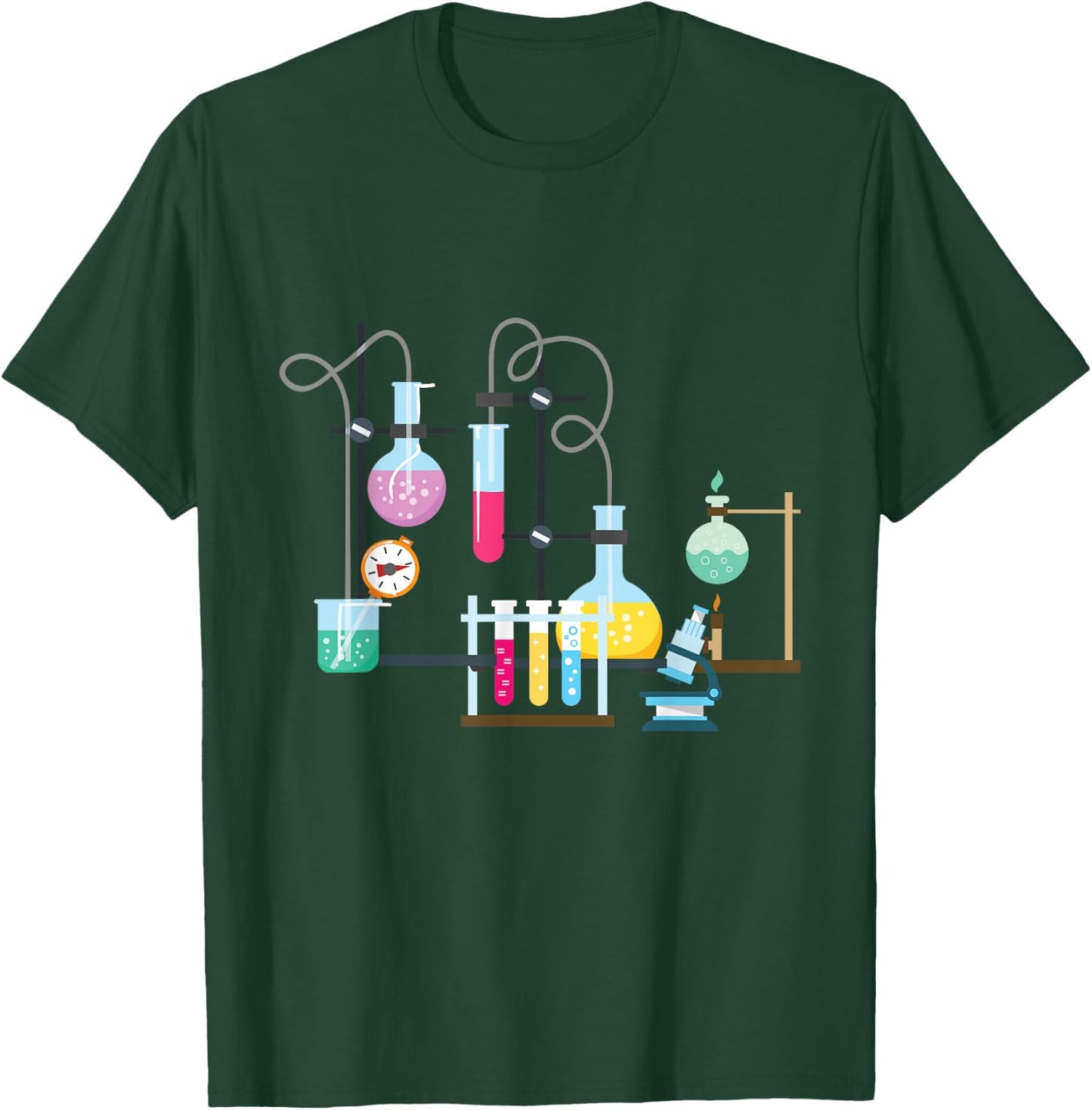 Test Tube Chemistry Laboratory Funny Gift T-Shirt - T-Shirt | Forest
