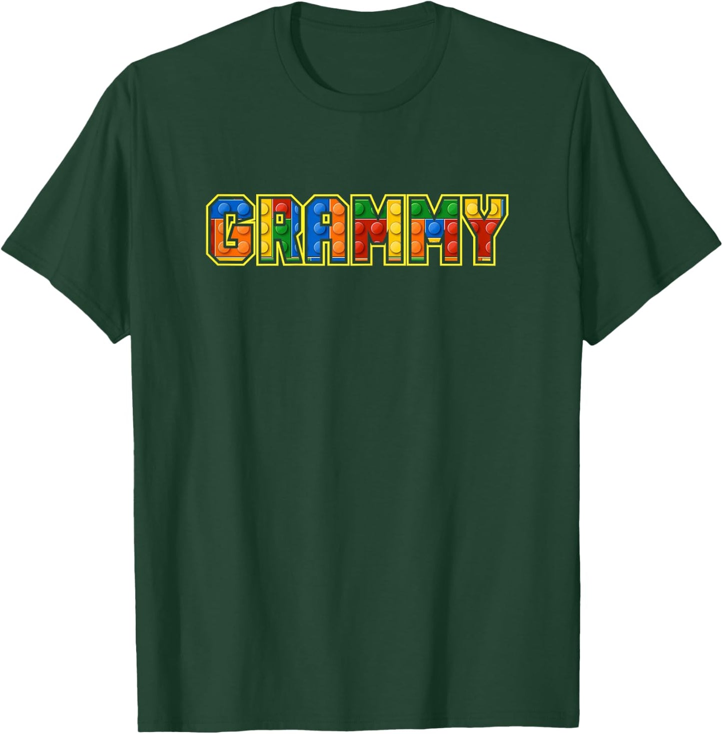 Grammy of Master Builder Blocks Funny Brick Builder Birthday T-Shirt - T-Shirt | Forest