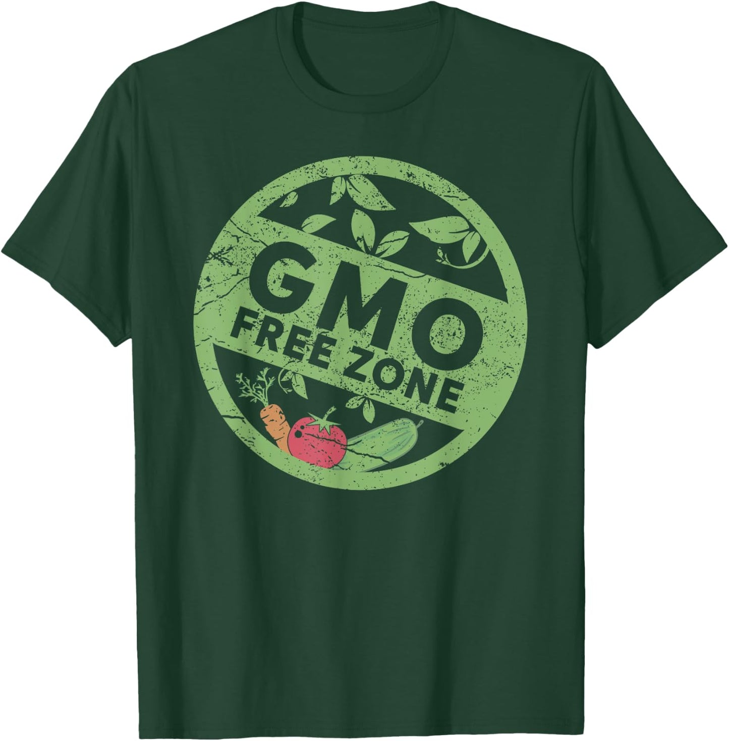 GMO FREE ZONE | Healthy Organic Living Supporter T-Shirt - T-Shirt | Forest
