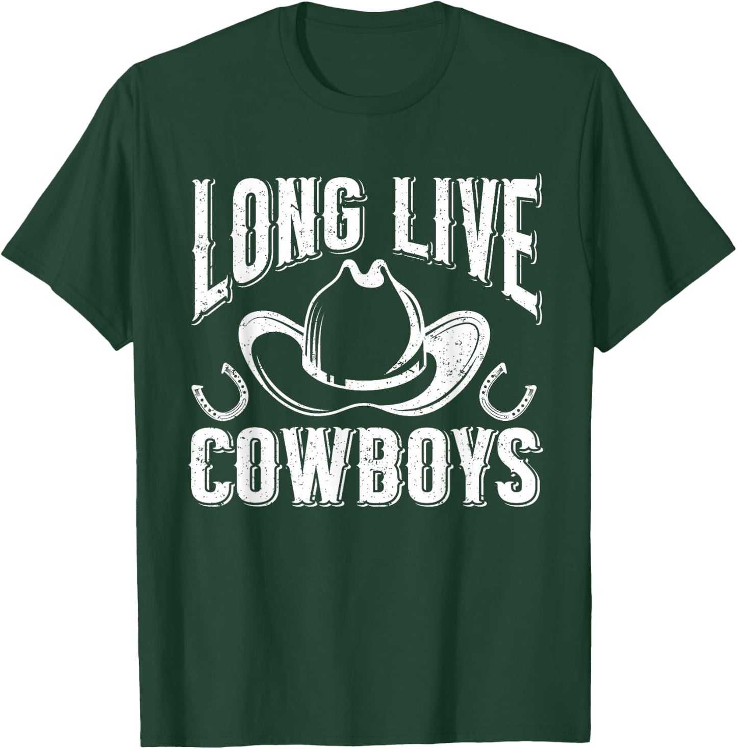 Country Western Howdy Cowgirl Long Live Cowboy Rodeo T-Shirt - T-Shirt | Forest