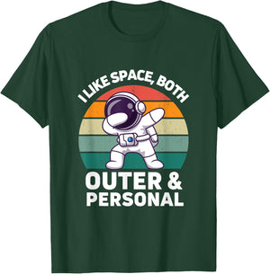 I Like Space Both Outer And Personal Retro Astronomy Science T-Shirt - T-Shirt | Forest