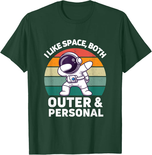 I Like Space Both Outer And Personal Retro Astronomy Science T-Shirt - T-Shirt | Forest