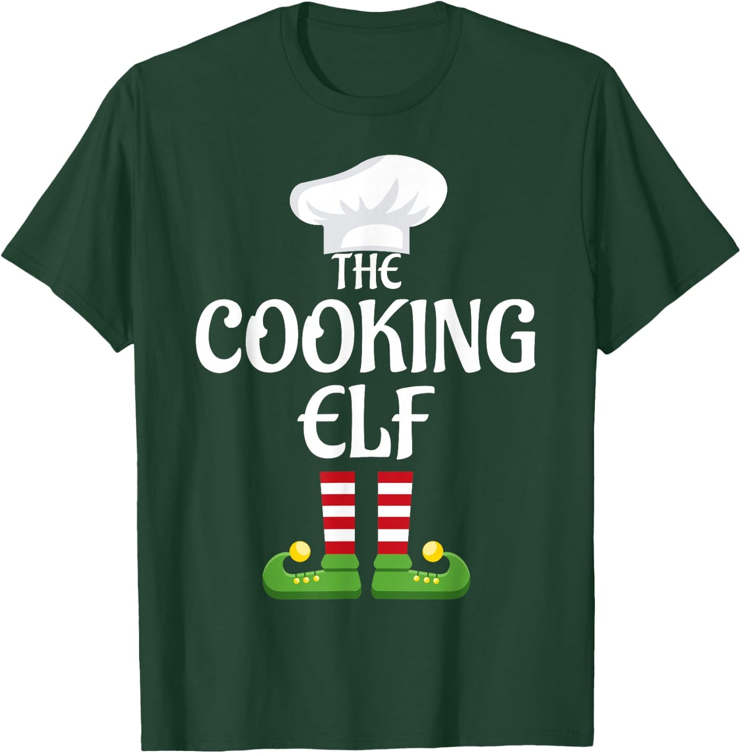 Cooking Elf Family Matching Group Christmas T-Shirt - T-Shirt | Forest
