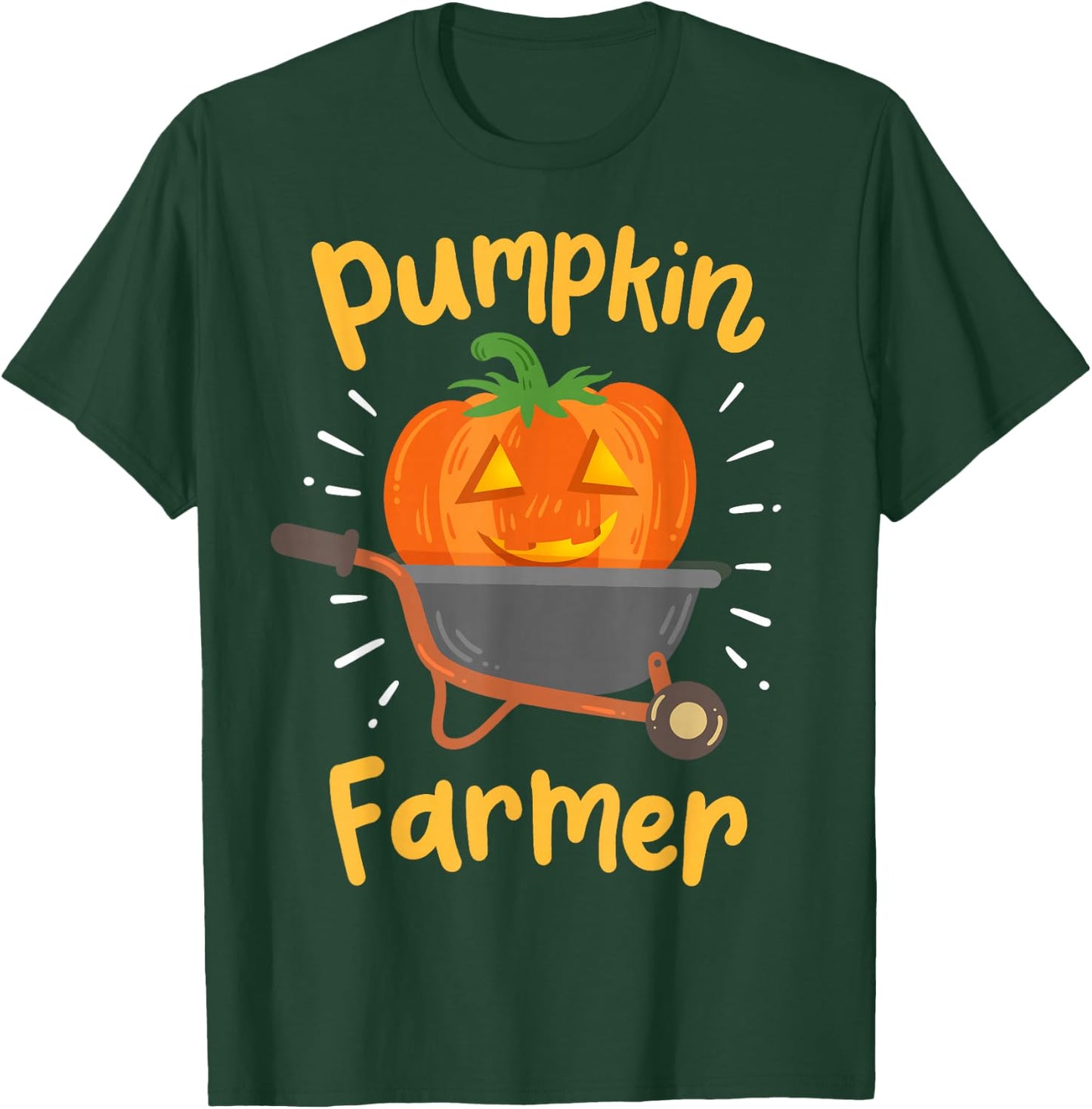 Halloween Pumpkin Farmer T-Shirt - T-Shirt | Forest