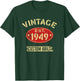 Est. 1949 Vintage Birthday Born In 1949 Classic Birthday T-Shirt - T-Shirt | Forest