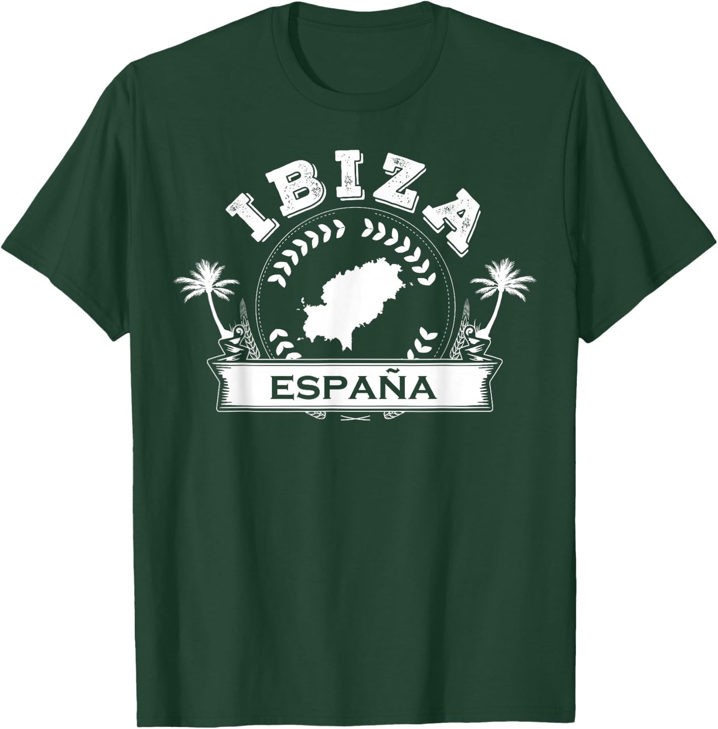 Ibiza Espana Beach Palm Tree Party Destination Gift T-Shirt - T-Shirt | Forest