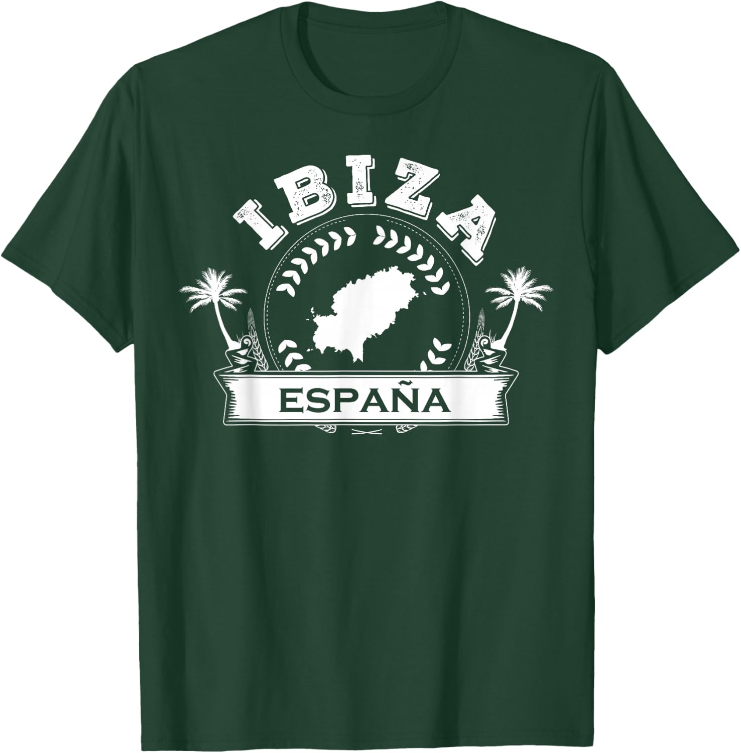 Ibiza Espana Beach Palm Tree Party Destination Gift T-Shirt - T-Shirt | Forest
