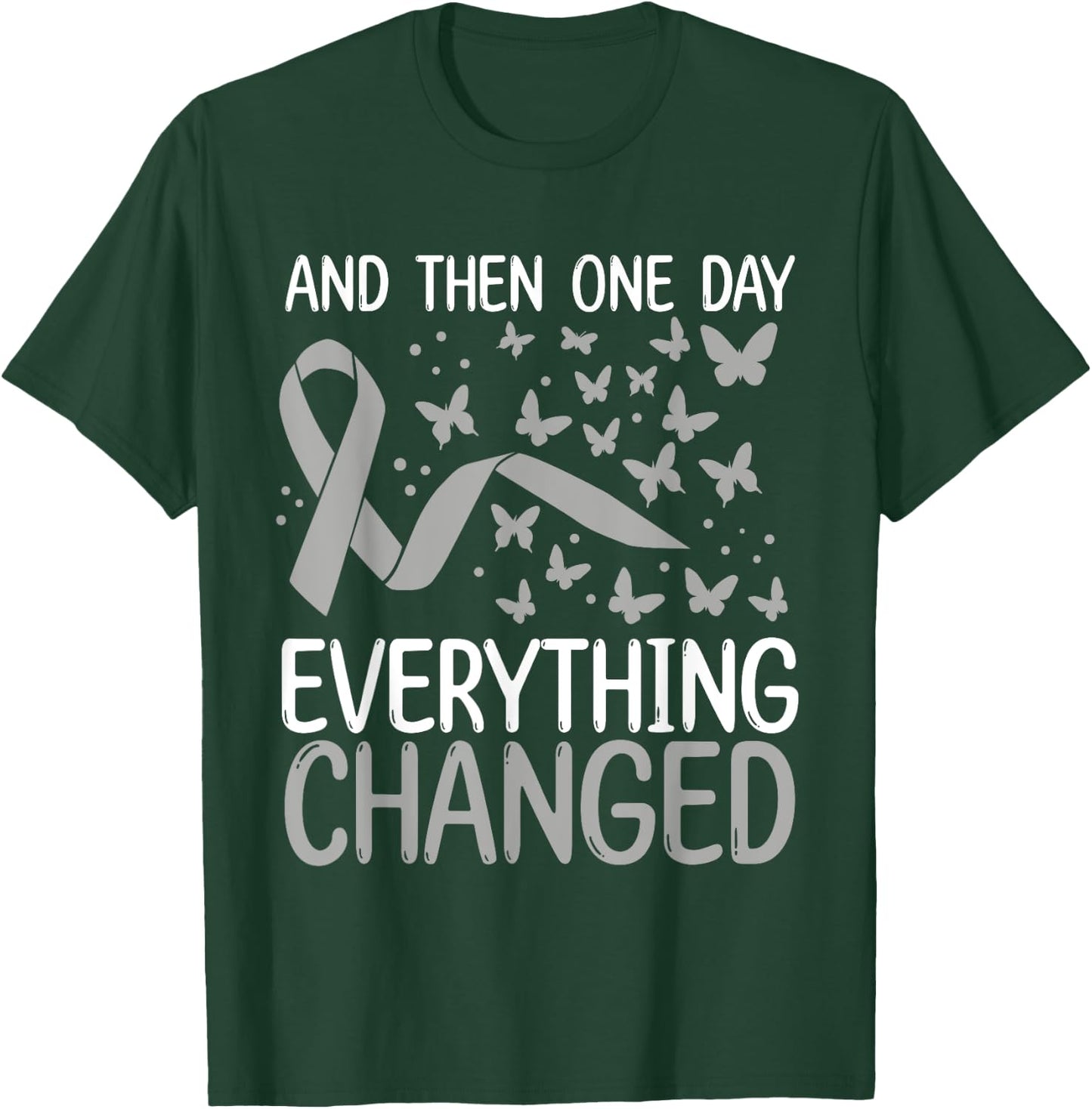 Glioblastoma Awareness Ribbon Brain Tumor Movement T-Shirt - T-Shirt | Forest