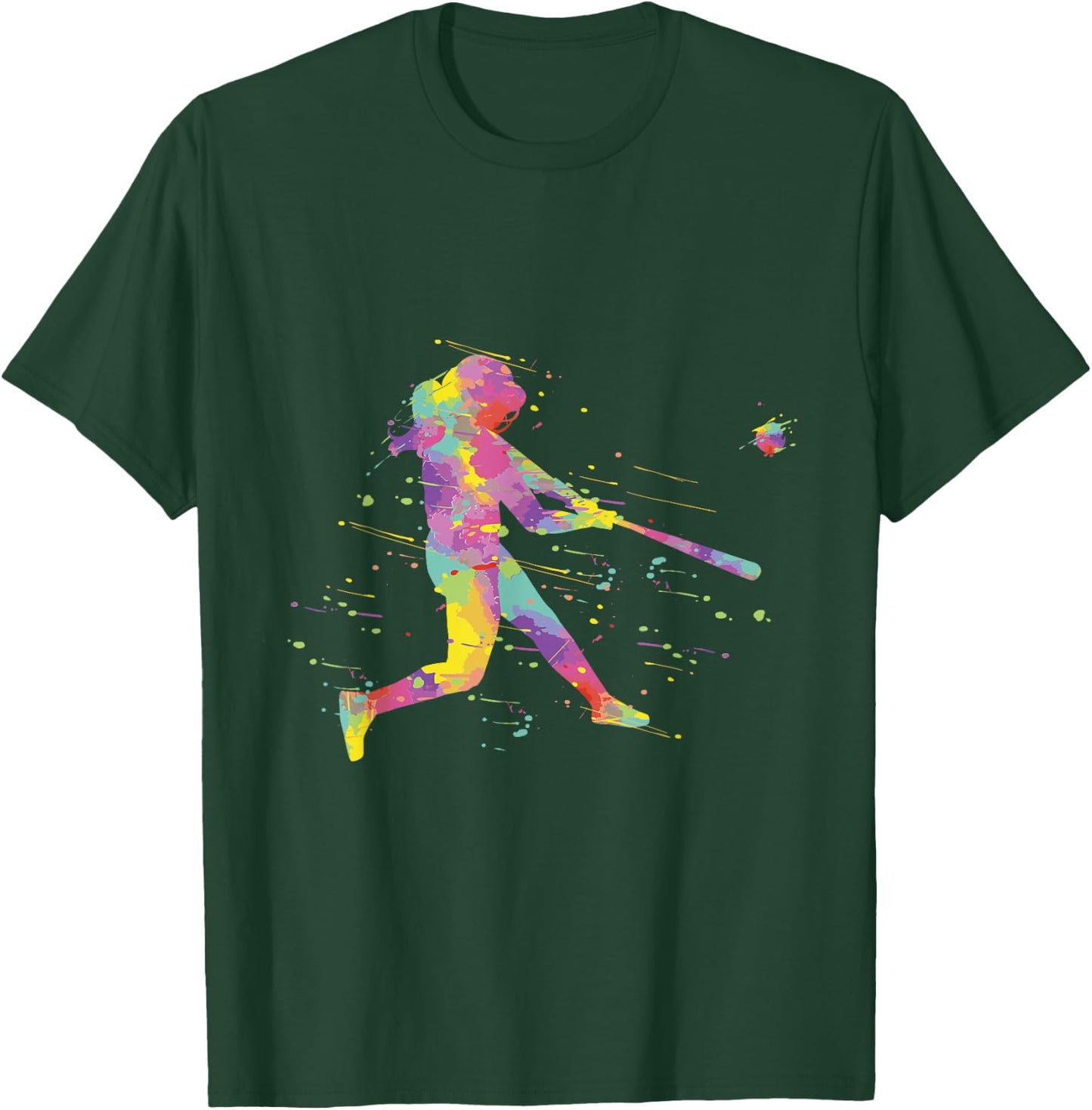 Classic Softball Girl - Black, Polyester & Cotton, Short Sleeve, Letter Print T-Shirt - T-Shirt | Forest
