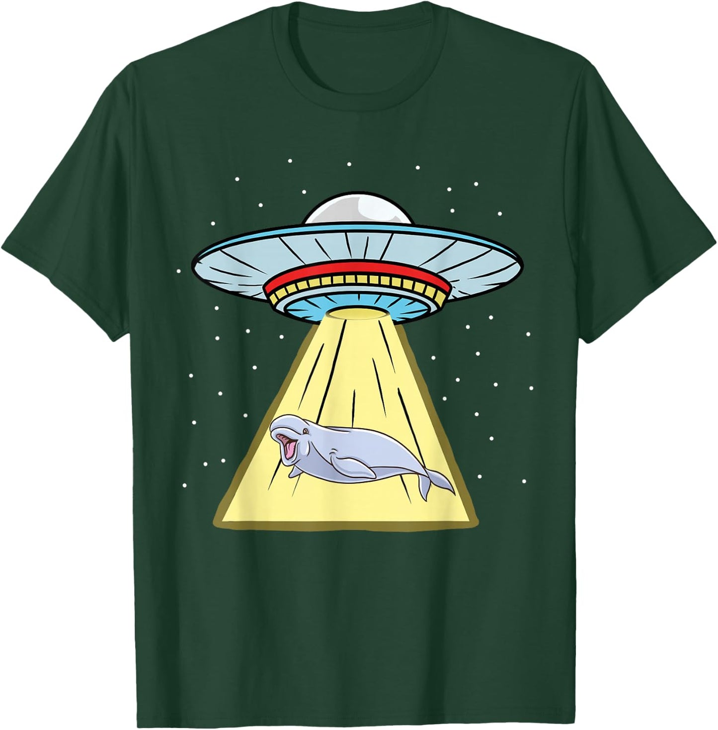 Ufo Abduction Beluga Whale T-Shirt - T-Shirt | Forest