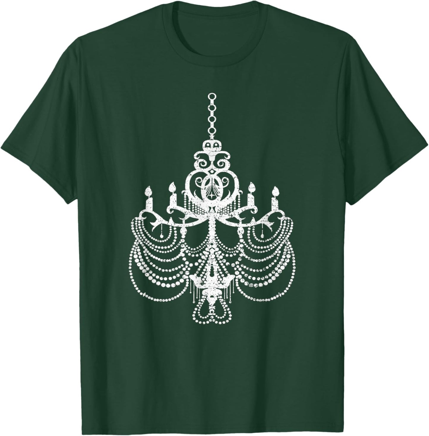 Farmhouse Style Chandelier Boho Vintage Interior Design Gift T-Shirt - T-Shirt | Forest