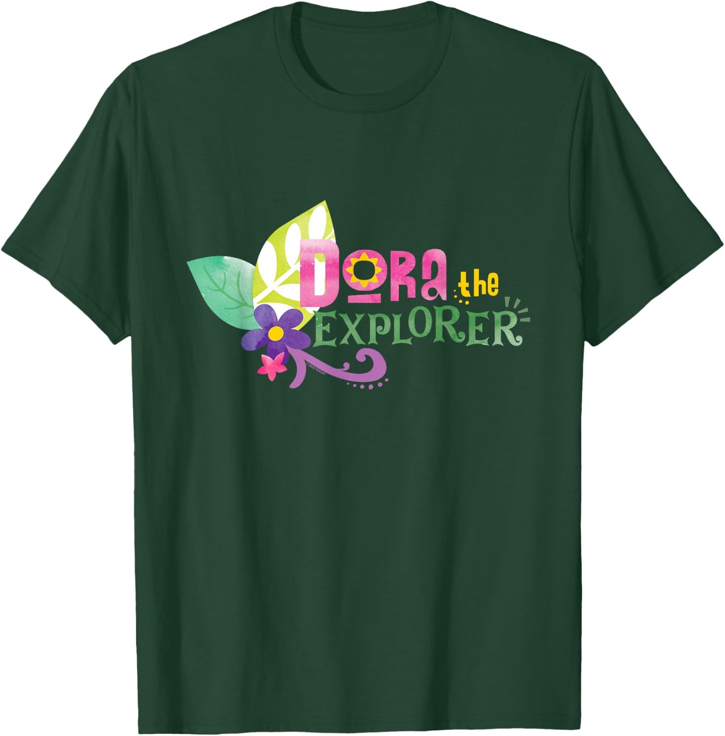 Dora the Explorer Floral Lettering T-Shirt - T-Shirt | Forest
