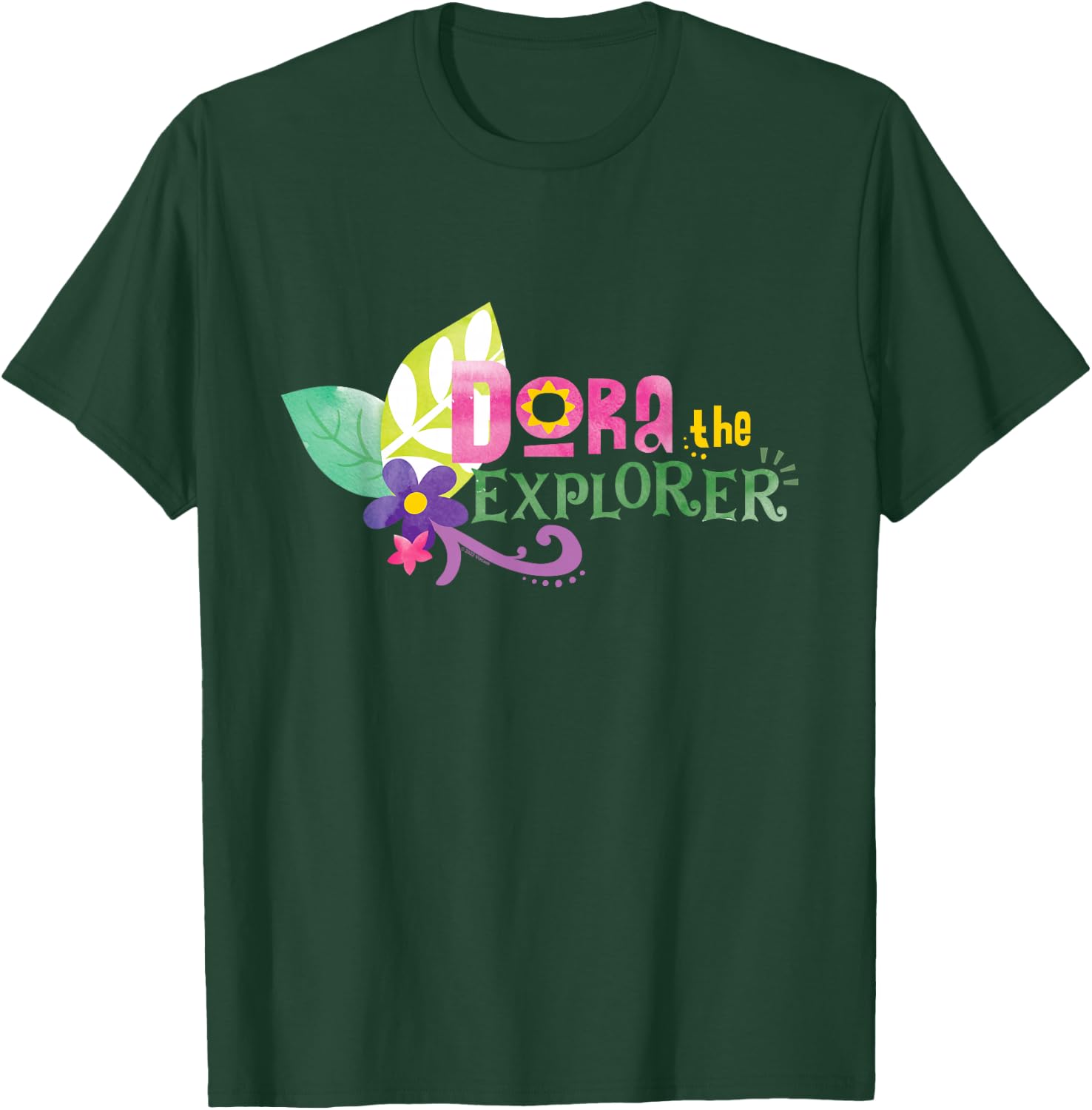 Dora the Explorer Floral Lettering T-Shirt - T-Shirt | Forest