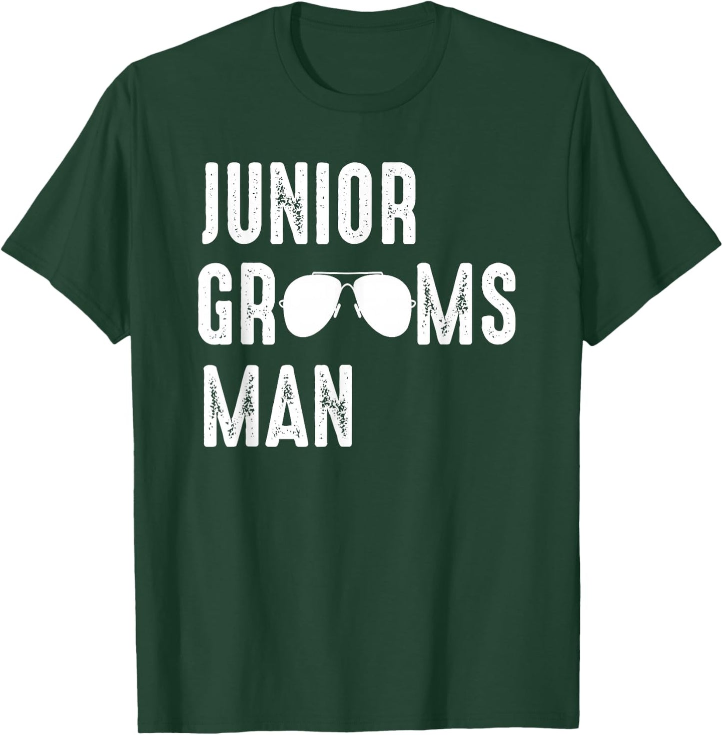 Junior Groomsman Cool Shades Funny Wedding Gift T-Shirt - T-Shirt | Forest
