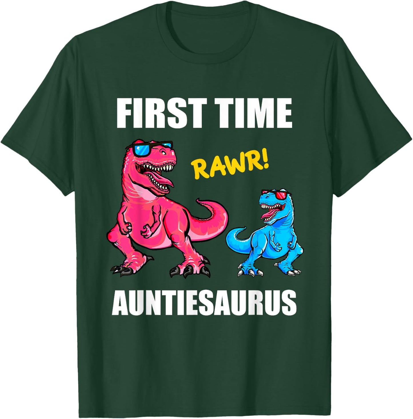 First Time Aunt 2022 Shirt Dinosaur Promoted To Aunt 2022 T-Shirt - T-Shirt | Forest