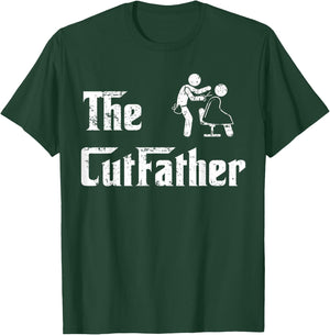 Vintage The Cutfather Fun Barber Hairstylist Dad Fathers Day T-Shirt - T-Shirt | Forest