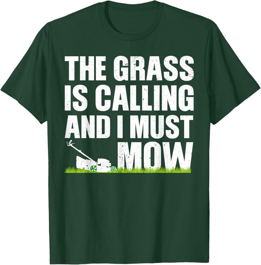 Funny Lawn Mowing Design Women Lawnmower Landscaper T-Shirt - T-Shirt | Forest