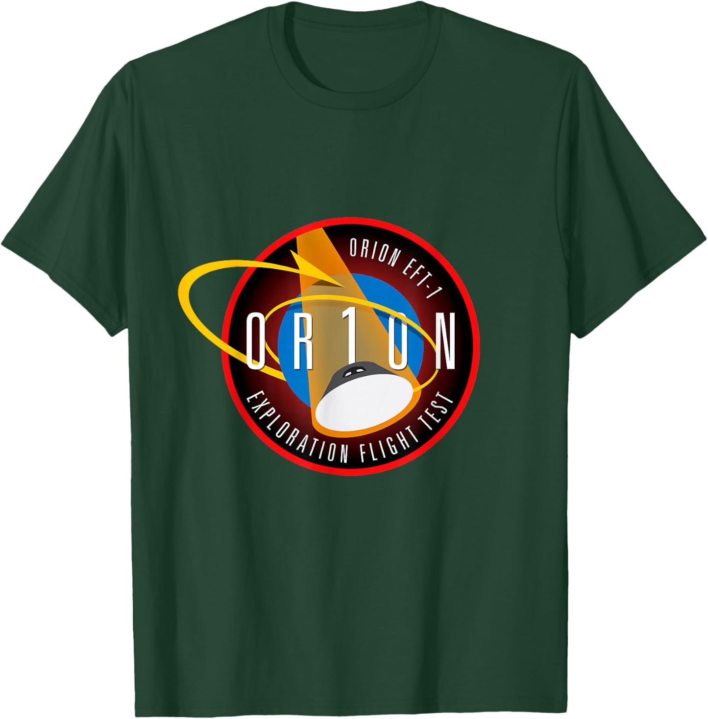 Orion ETF 1 Insignia Crew Spacecraft Patch T-Shirt - T-Shirt | Forest