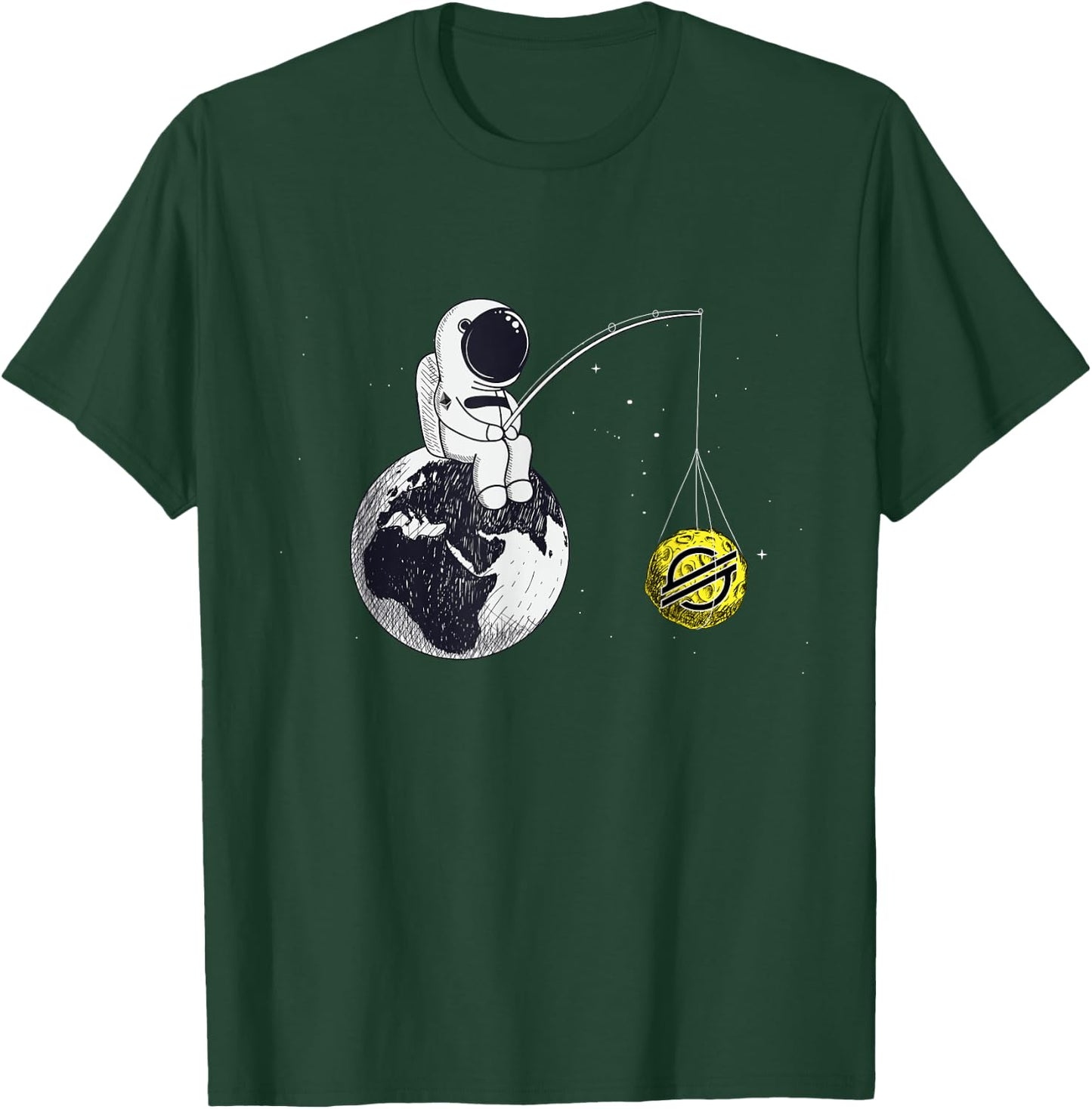 Cryptocurrency Talk - Stellar Lumens To The Moon Space Man T-Shirt - T-Shirt | Forest