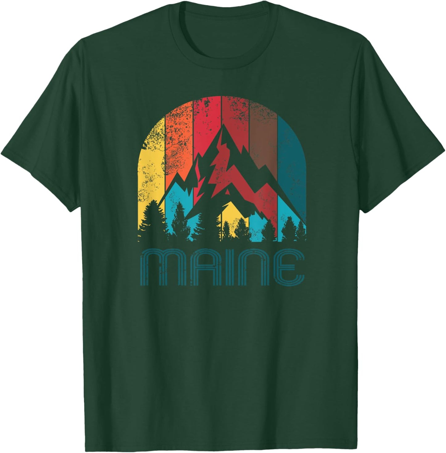 Retro Maine T Shirt Women and Kids T-Shirt - T-Shirt | Forest