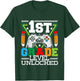 Kids 1st Grade Level Unlocked - First Day Of School Video Game T-Shirt - T-Shirt | Forest