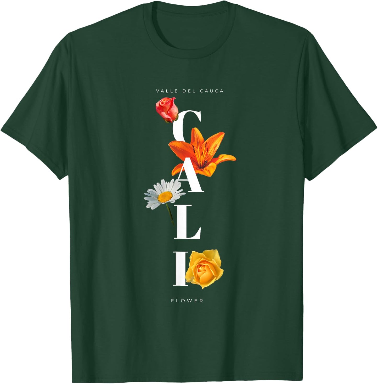 Cali - flower Colombia T-Shirt - T-Shirt | Forest